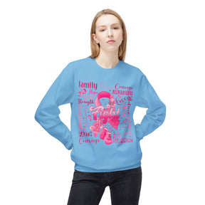 "Fight" Breast Cancer Awareness - Unisex Midweight Softstyle Fleece Crewneck Sweatshirt