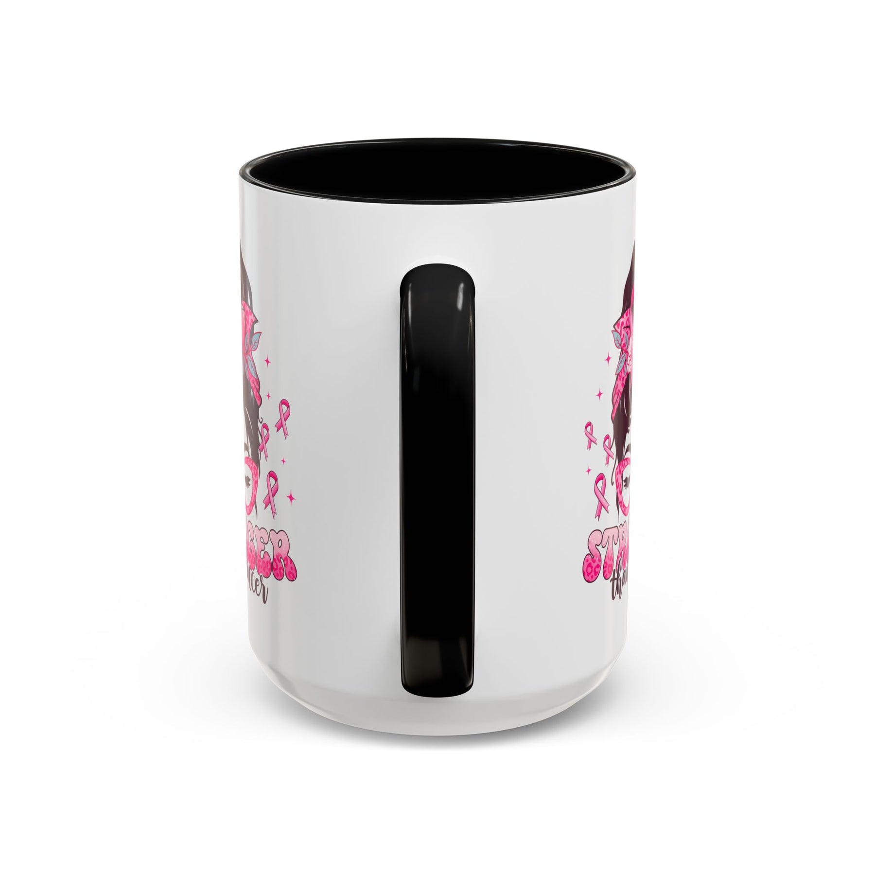 "Stronger Than Cancer" Accent Coffee Mug (11, 15oz)