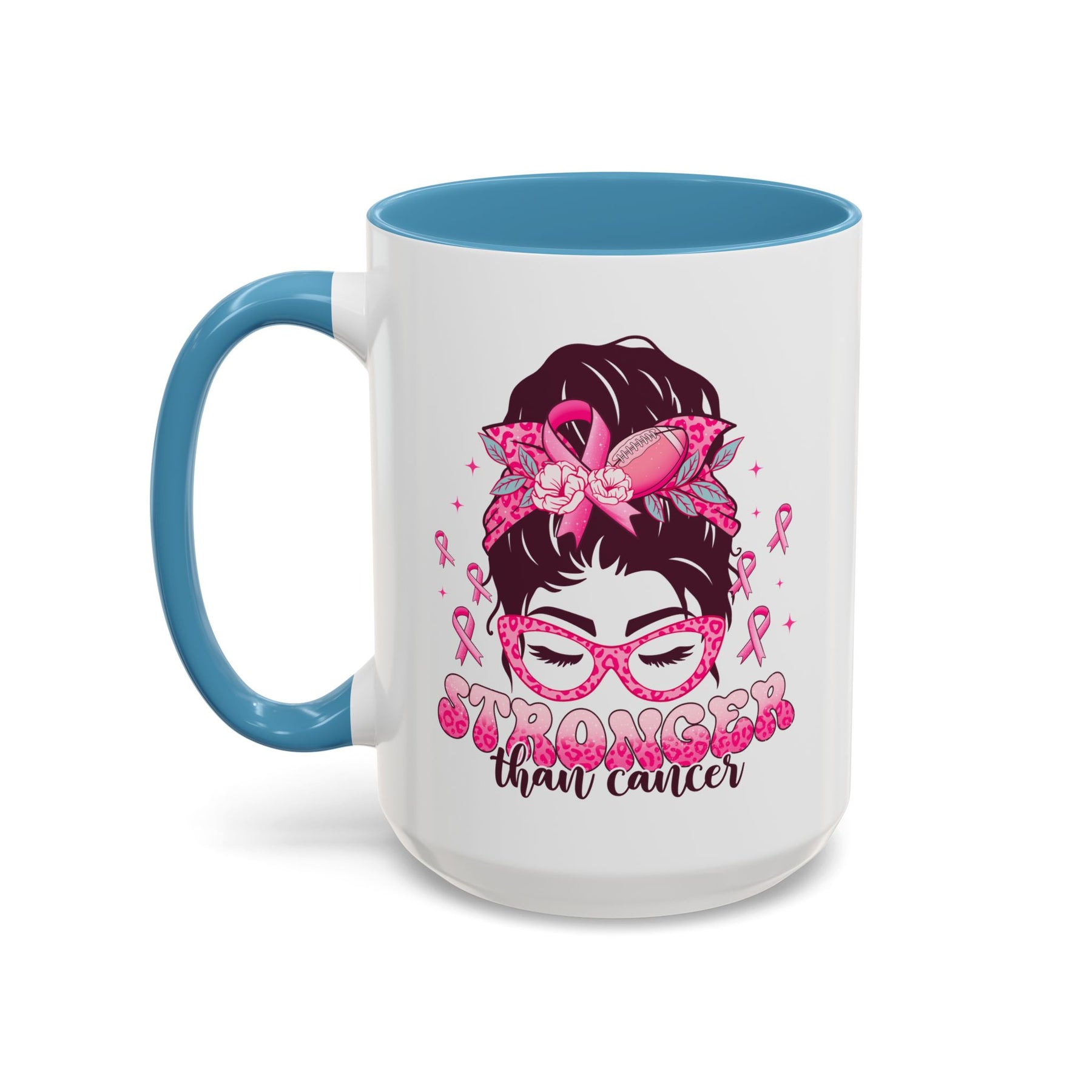 "Stronger Than Cancer" Accent Coffee Mug (11, 15oz)