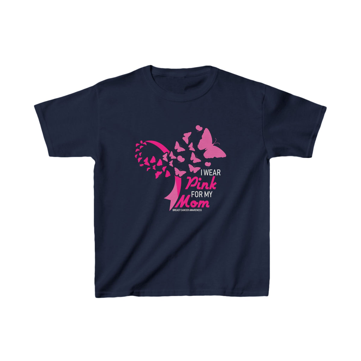 "I Wear Pink for My Mom" Kids Heavy Cotton™ Tee