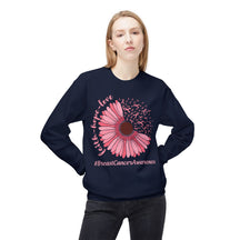 "Faith Hope Love Breast Cancer Awareness" - Unisex Midweight Softstyle Fleece Crewneck Sweatshirt