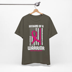 "Husband of a Warrior" Breast Cancer Awareness - Unisex Jersey Short Sleeve Tee