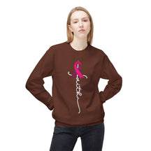 "Faith" Breast Cancer Awareness - Unisex Midweight Softstyle Fleece Crewneck Sweatshirt