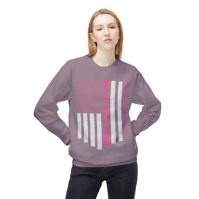 "Breast Cancer Awareness No One Fights Alone" - Unisex Midweight Softstyle Fleece Crewneck Sweatshirt