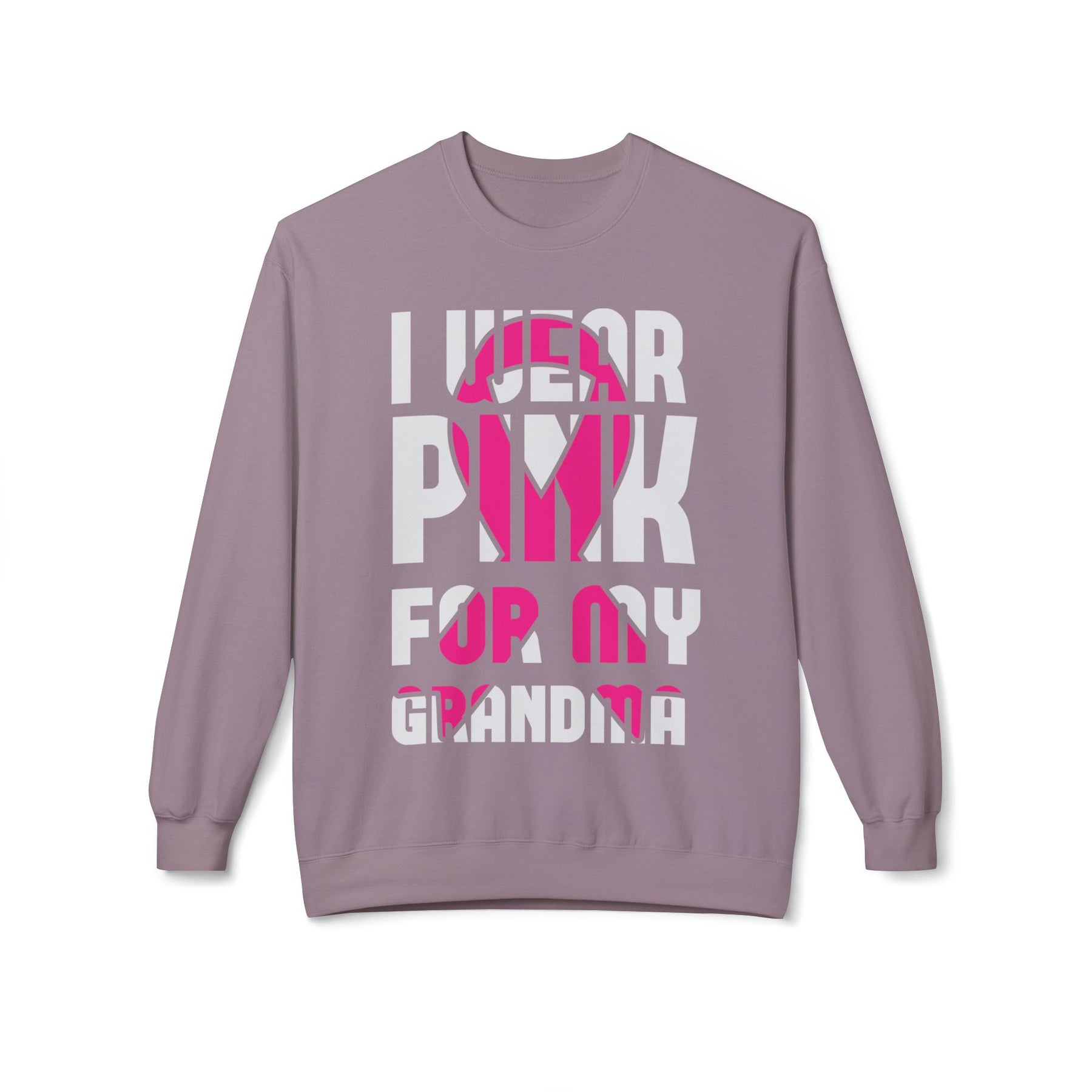 "I Wear Pink For My Grandma" - Unisex Midweight Softstyle Fleece Crewneck Sweatshirt