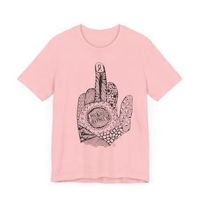 Middle Finger to Cancer - Pink Color Options - Unisex Jersey Short Sleeve Tee