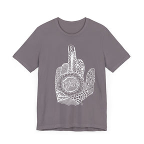 Middle Finger to Cancer - Neutral & Red Color Options - Unisex Jersey Short Sleeve Tee