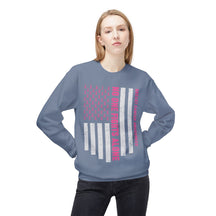 "Breast Cancer Awareness No One Fights Alone" - Unisex Midweight Softstyle Fleece Crewneck Sweatshirt