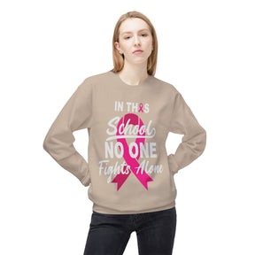 "In This School No One Fights Alone" Breast Cancer Awareness - Unisex Midweight Softstyle Fleece Crewneck Sweatshirt