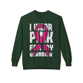 "I Wear Pink For My Grandma" - Unisex Midweight Softstyle Fleece Crewneck Sweatshirt