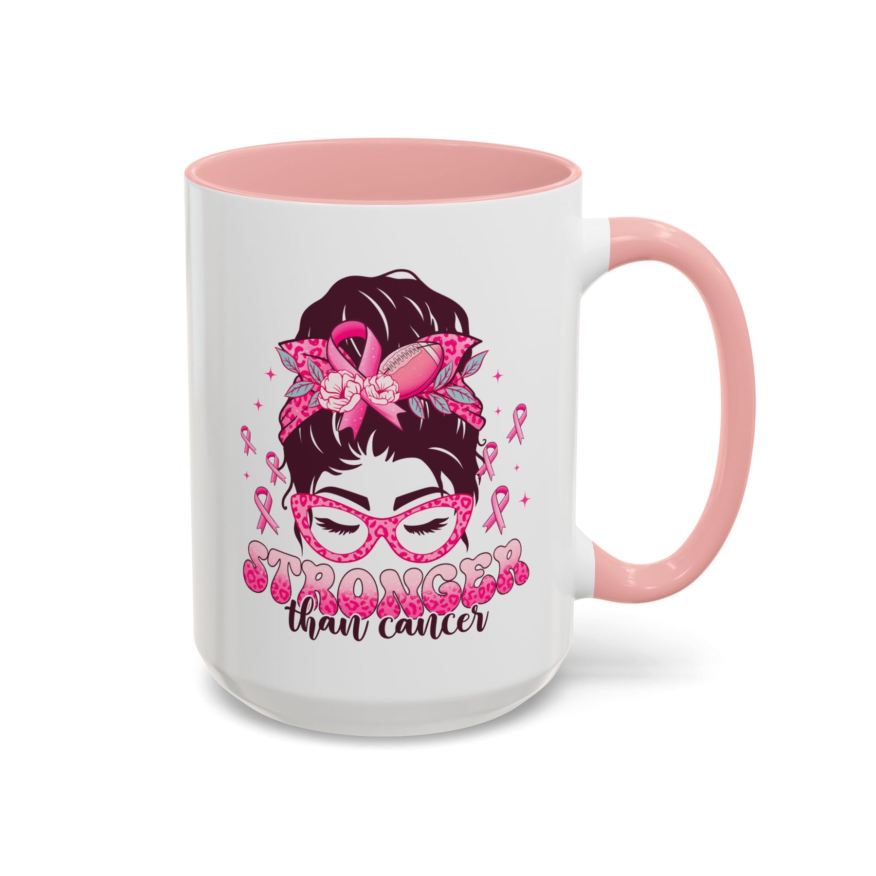 "Stronger Than Cancer" Accent Coffee Mug (11, 15oz)