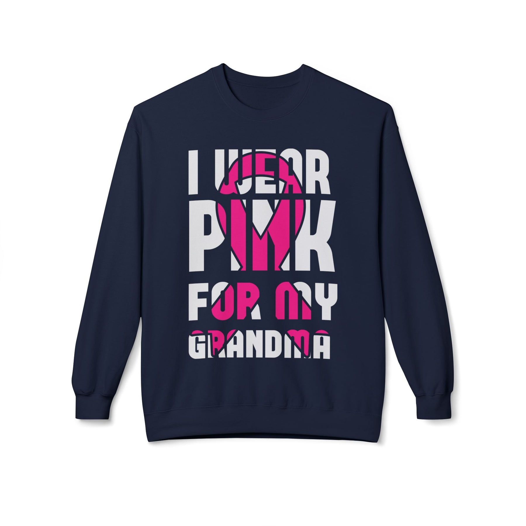 "I Wear Pink For My Grandma" - Unisex Midweight Softstyle Fleece Crewneck Sweatshirt