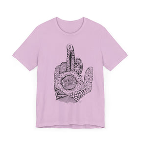 Middle Finger to Cancer - Pink Color Options - Unisex Jersey Short Sleeve Tee