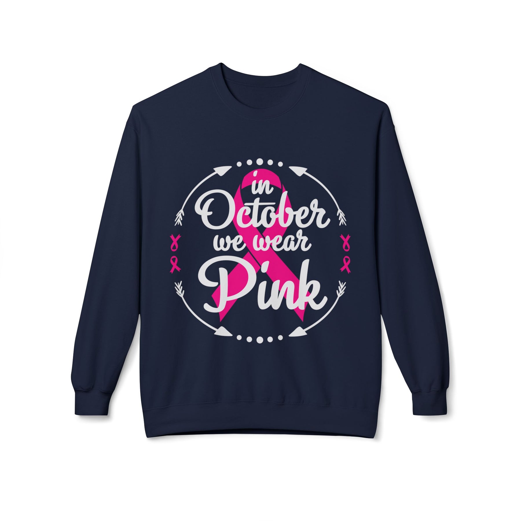 "In October We Wear Pink" - Unisex Midweight Softstyle Fleece Crewneck Sweatshirt