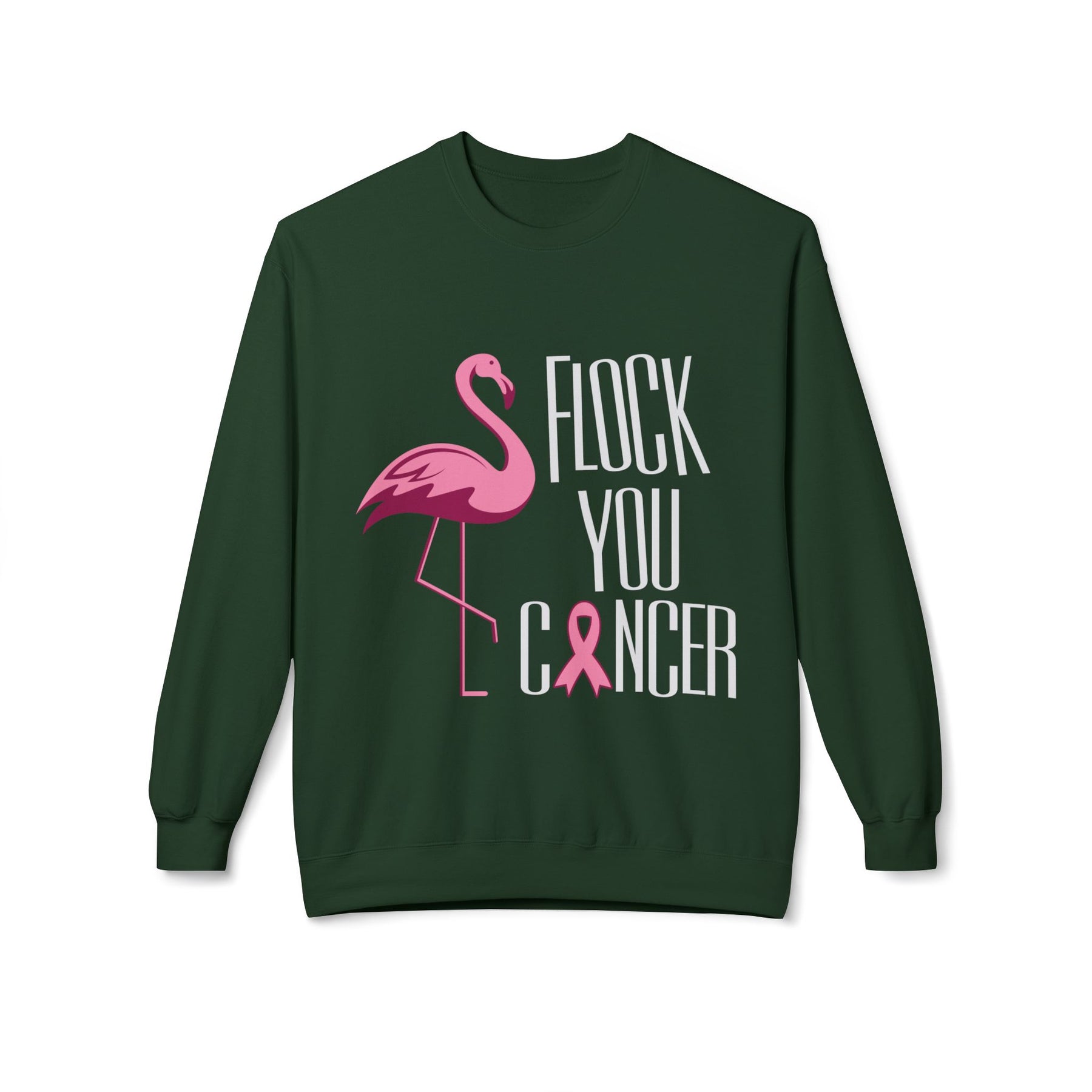 "Flock You Cancer" - Unisex Midweight Softstyle Fleece Crewneck Sweatshirt