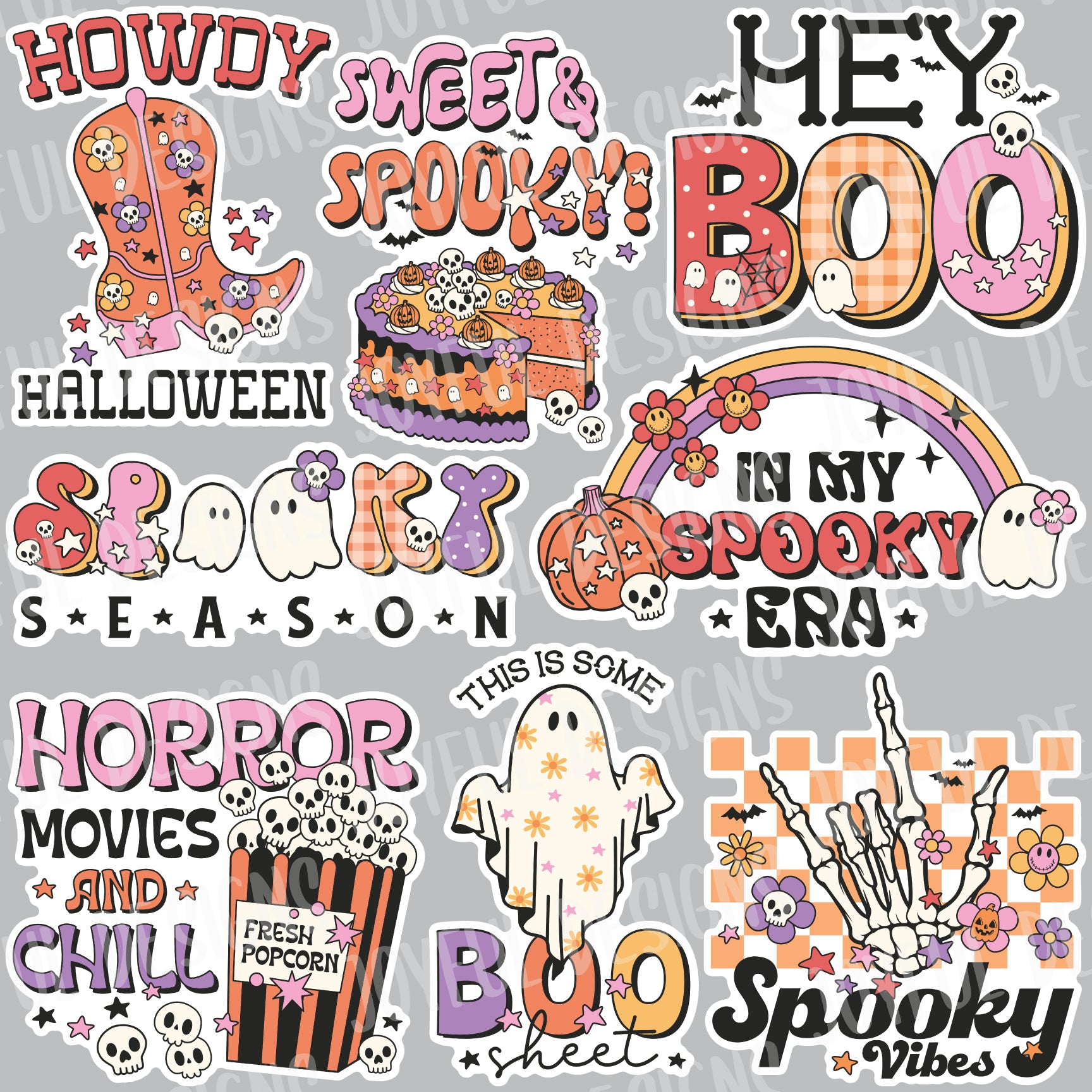 Cute Halloween Half Sheet 2024