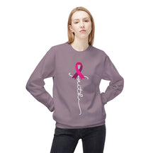 "Faith" Breast Cancer Awareness - Unisex Midweight Softstyle Fleece Crewneck Sweatshirt