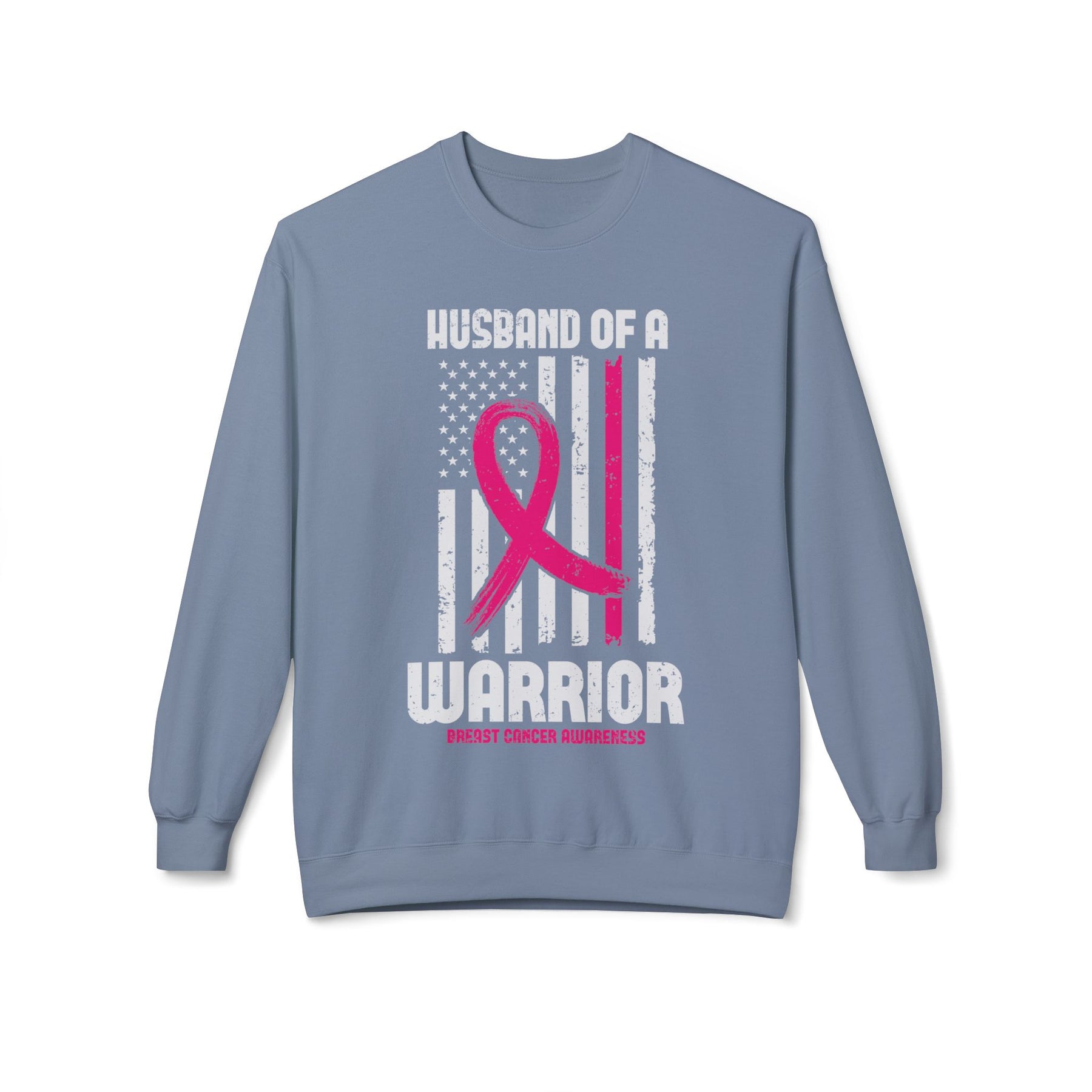 "Husband of a Warrior" - Unisex Midweight Softstyle Fleece Crewneck Sweatshirt