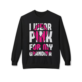 "I Wear Pink For My Grandma" - Unisex Midweight Softstyle Fleece Crewneck Sweatshirt