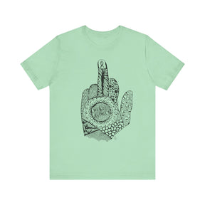 Middle Finger to Cancer - Green Color Options - Unisex Jersey Short Sleeve Tee