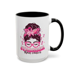 "Stronger Than Cancer" Accent Coffee Mug (11, 15oz)