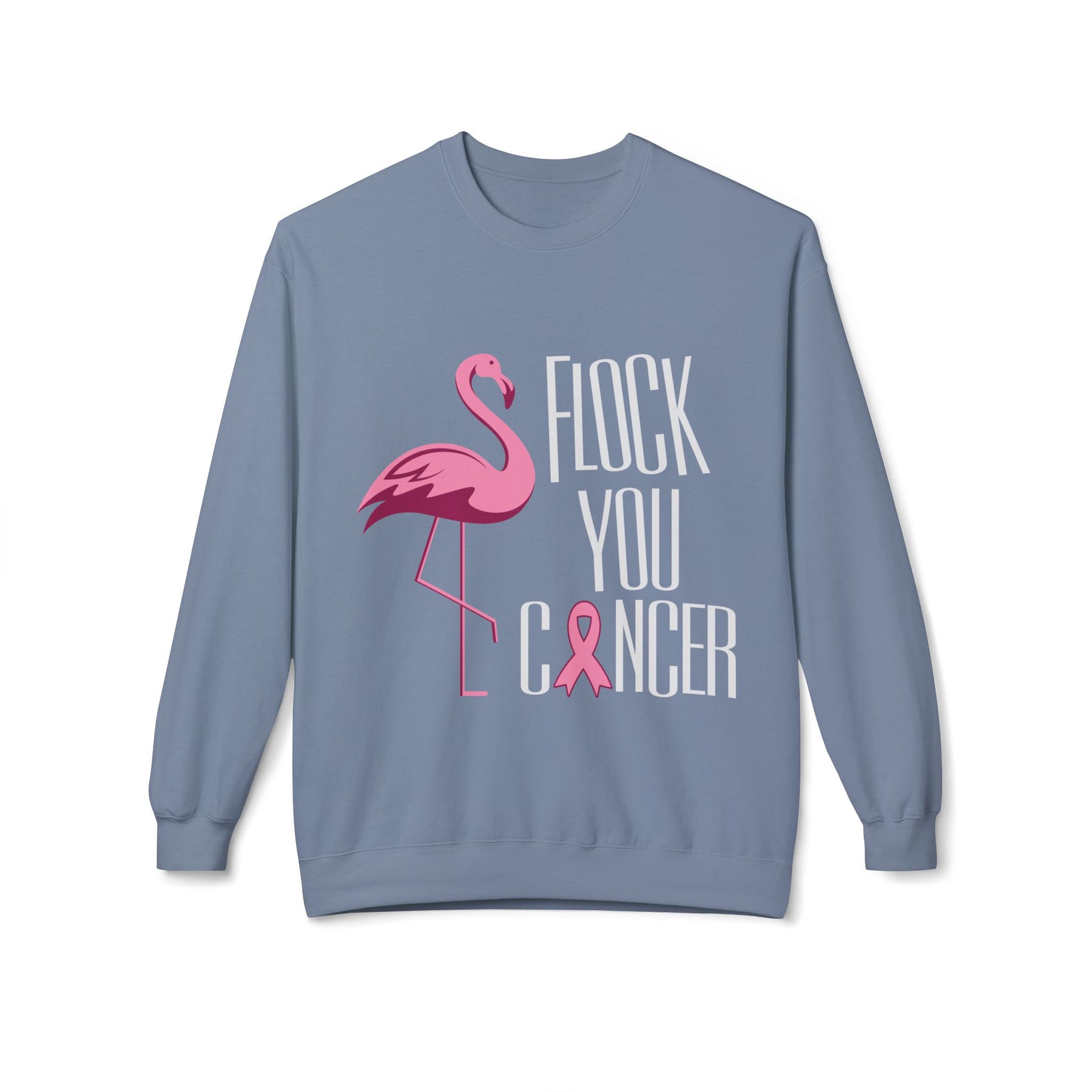 "Flock You Cancer" - Unisex Midweight Softstyle Fleece Crewneck Sweatshirt