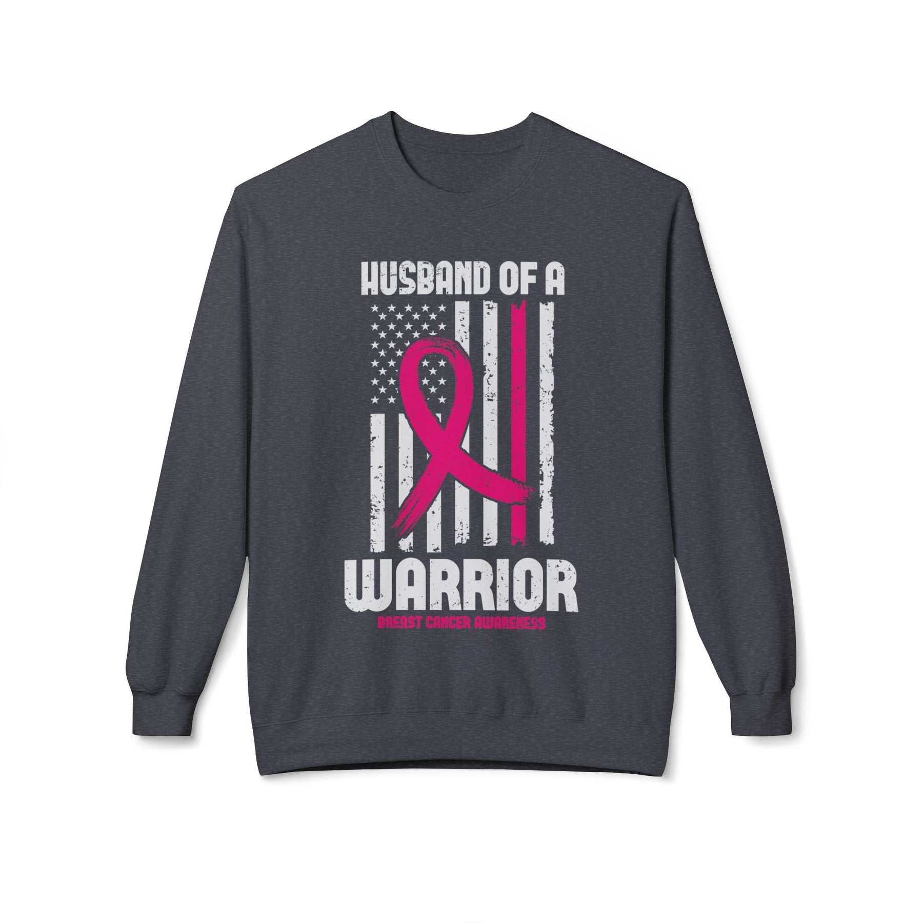 "Husband of a Warrior" - Unisex Midweight Softstyle Fleece Crewneck Sweatshirt