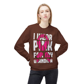 "I Wear Pink For My Grandma" - Unisex Midweight Softstyle Fleece Crewneck Sweatshirt