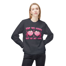 "Keep The Lumps Out Of My Cups" Breast Cancer Awareness - Unisex Midweight Softstyle Fleece Crewneck Sweatshirt