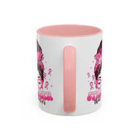 "Stronger Than Cancer" Accent Coffee Mug (11, 15oz)