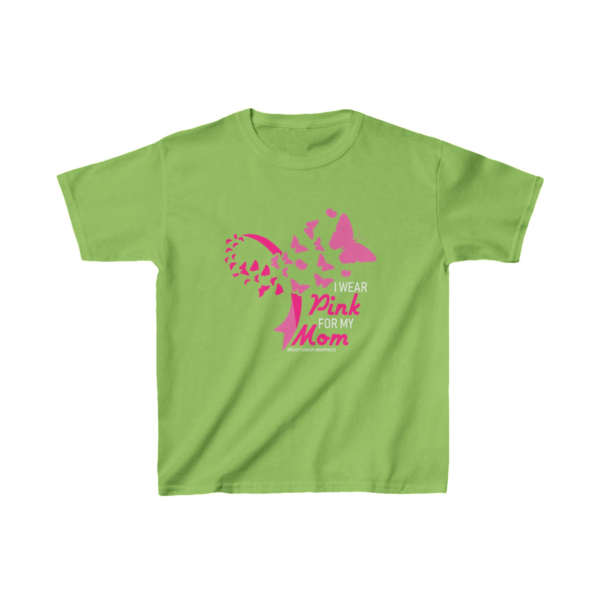 "I Wear Pink for My Mom" Kids Heavy Cotton™ Tee