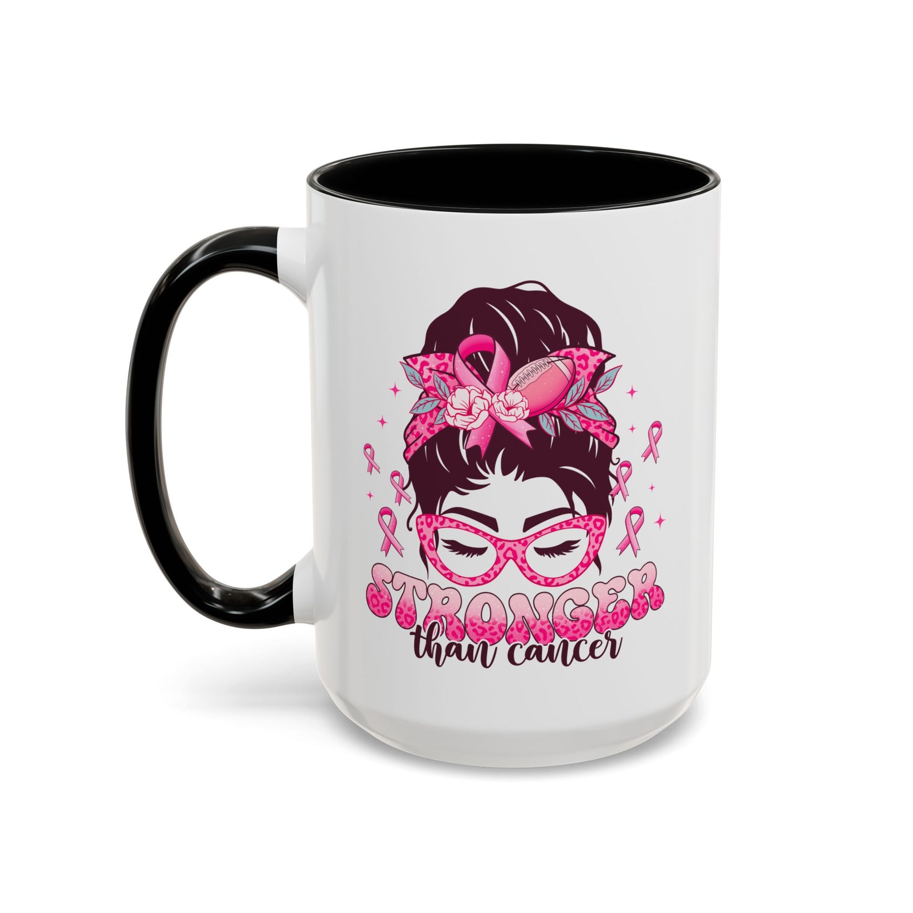 "Stronger Than Cancer" Accent Coffee Mug (11, 15oz)