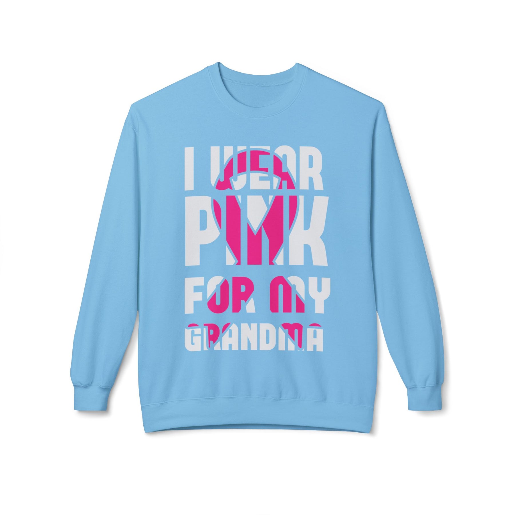 "I Wear Pink For My Grandma" - Unisex Midweight Softstyle Fleece Crewneck Sweatshirt