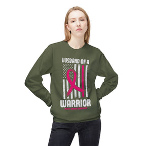 "Husband of a Warrior" - Unisex Midweight Softstyle Fleece Crewneck Sweatshirt