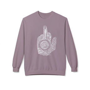 Middle Finger to Cancer - Unisex Midweight Softstyle Fleece Crewneck Sweatshirt