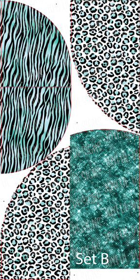 Teal Safari Extra Large Panels - Choose from 2 Panel Set options or Both
